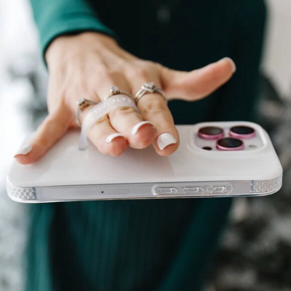 NWT Loopy WHITE SHIMMER iPhone 15 Pro Max Phone Case - Righty - Picture 10 of 10